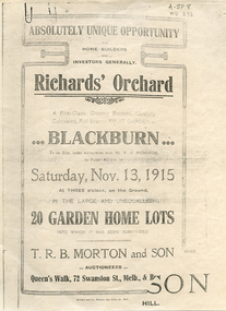 Document, Richard's Orchard, C1915