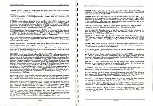 Notice and Agenda of meeting for a special commemorative meeting of Nunawading City Council.  