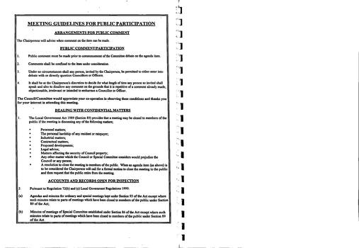 Notice and Agenda of meeting for a special commemorative meeting of Nunawading City Council. 