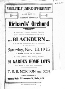 Legal record - Document, Richards' Orchard, 1/11/1915 12:00:00 AM