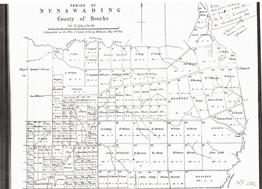 Document, Plan of Parish of Nunawading, 01/05/1864