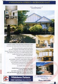 Land brochure giving details of the auction of 'Scobranic' 