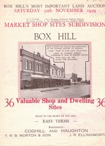 Document, Market Shop Sites subdivision, 20/11/1929 12:00:00 AM