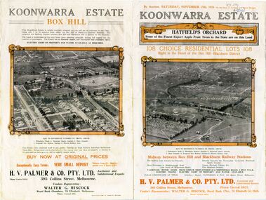 Document - Real Estate Notice, Koonwarra Estate Hatfield's Orchard, C1924