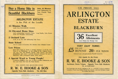 Pamphlet - Advertising brochure, Arlington Estate