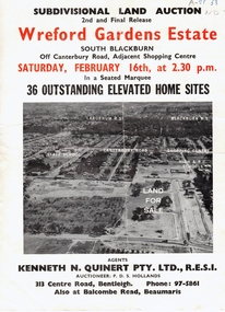 Document, Wreford Gardens Estate, 1/02/1963 12:00:00 AM