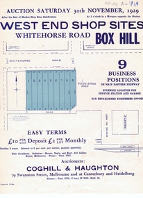 Document, West End Shop Sites, 1/11/1929 12:00:00 AM