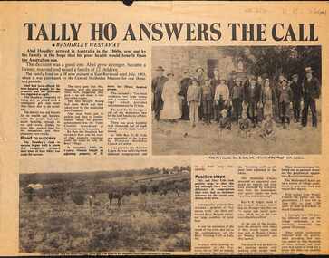 'Tally Ho Answers the Call' - a history of the Tally Ho Boys Home, Burwood.