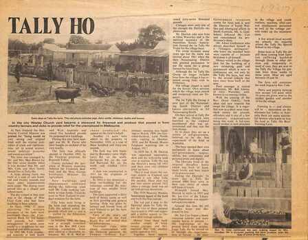 'Tally Ho Answers the Call' - a history of the Tally Ho Boys Home, Burwood.