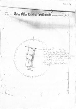 Title Office - Record of Subdivision diagram.