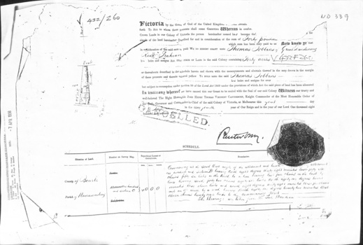 Title document on Crown Allotment 116.