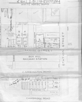 Diagram showing locations of sites for sale.