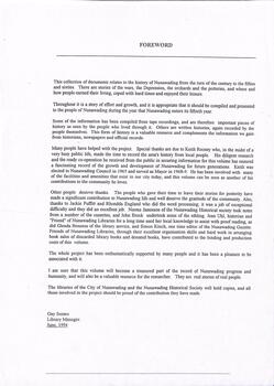 Nunawading local history stories, foreword