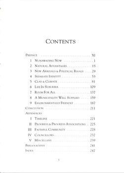 History of Nunawading to 1988 - Table of contents