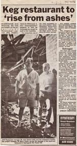 Rebuilding of the Keg Restaurant after a fire.