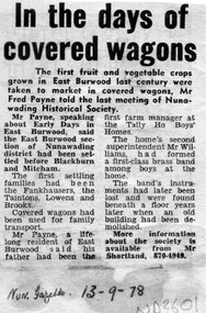In the days of the covered wagons