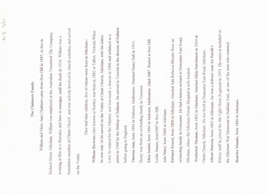Biography of the Chalmers family - page 1