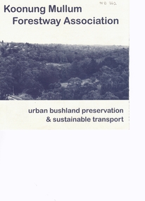 Document, Koonung Mullum Forestway Association, 1998