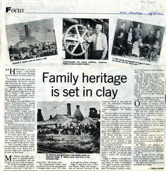 Family heritage is set in clay.