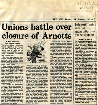 Unions battle over closure of Arnotts