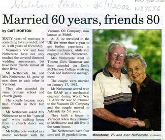Married 60 years, friends 80