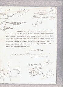 Document, McClares Road Vermont, 16/10/1922 12:00:00 AM