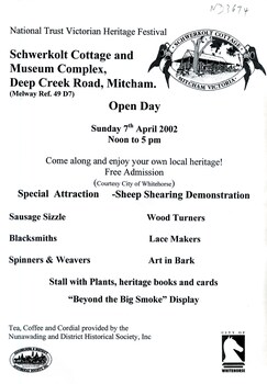 Open Day - Schwerkolt Cottage and Museum Complex