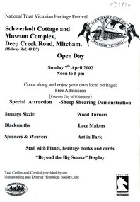 Open Day - Schwerkolt Cottage and Museum Complex