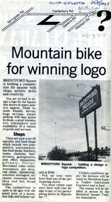 Mountain bike for winning logo