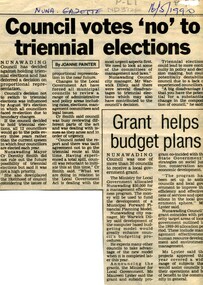 Council votes 'no' to triennial elections