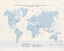 The blue dots on the map indicate the locations where Blue Moon distributes its products.