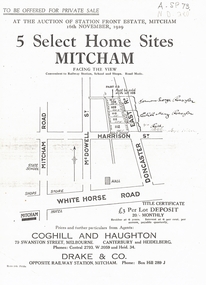 Document, 5 Select Homes Sites Mitcham, 16/11/1929 12:00:00 AM