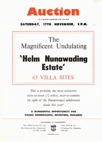 Document, Helm Nunawading Estate, 1957