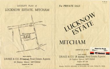Pamphlet - Advertising brochure, Lucknow Estate, unknown