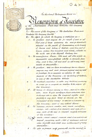 Page one Memorandum of Association