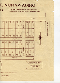 Brochure advertising sale of 'McMurray Estate', Nunawading.  