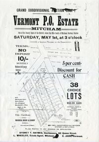 Document, Vermont P.O. Estate, 1926 0r 1915