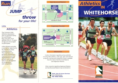 Pamphlet, Athletics in Whitehorse, ca 1998