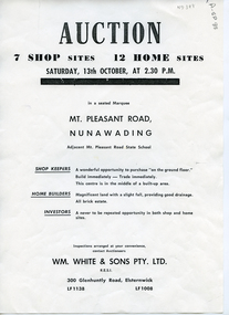 Document, Mt Vista Estate, 1950 ?