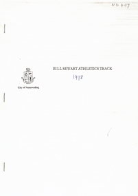 Document, Bill Sewart Athletic Track, 1978
