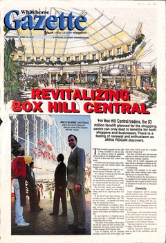 Re-vitalizing Box Hill Central as reported Gazette.