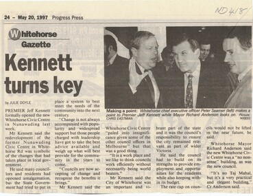 Article, Kennett Turns Key, 20/05/1997 12:00:00 AM