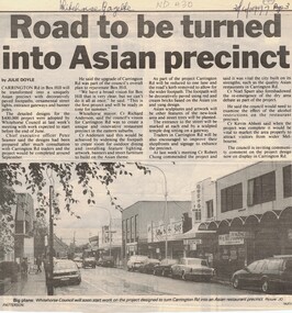 Article, Carrington Road Box Hill, 30/04/1998 12:00:00 AM
