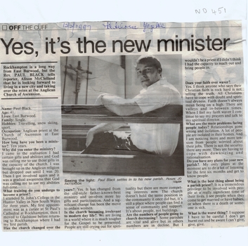 Article in Whitehorse Gazette by Alison McClelland 12 February 1997 