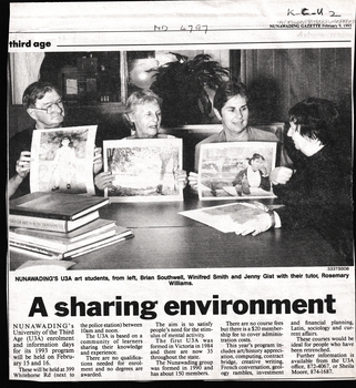 Nunawading's University of the Third Age (U3A) enrolment and information days for its 1993 program will be held on February 15 and 16.