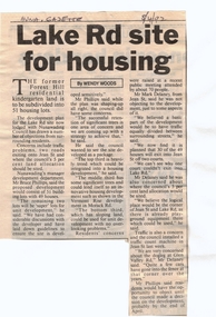 Article, Lake Rd Site for Housing, 8/04/1992 12:00:00 AM