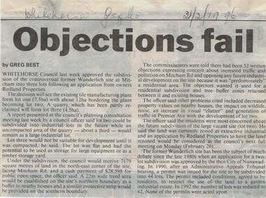 Article, Objections Fail, 21/02/1996 12:00:00 AM