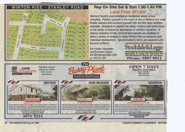 Article, Winton Rise, 21/02/1996 12:00:00 AM