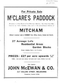 Document, McClare's Paddock, 1912