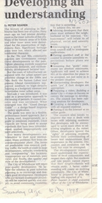Article, Developing an understanding, 10/05/1998 12:00:00 AM